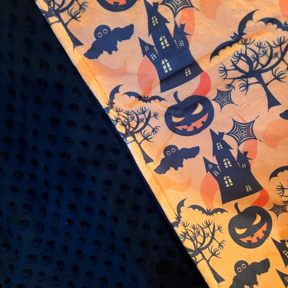 Halloween minky baby blanket